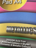 Metallic gloss card Pad 16 pages A4