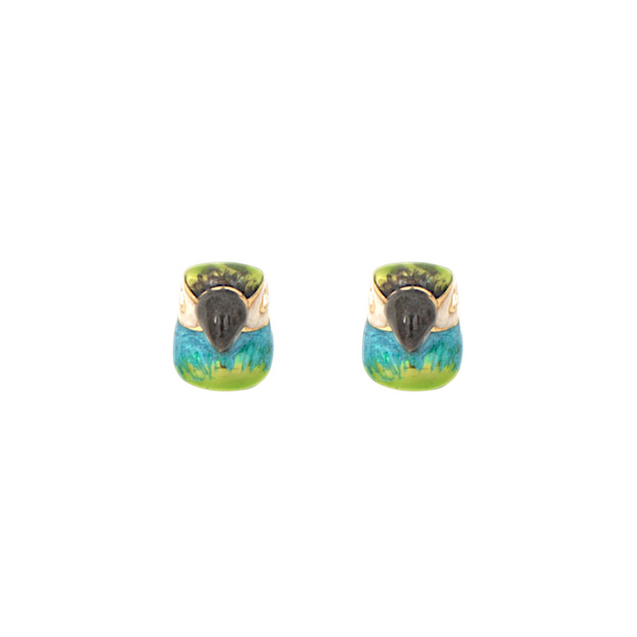 Micro Blue Parrot Earrings