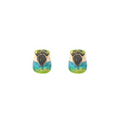 Micro Blue Parrot Earrings
