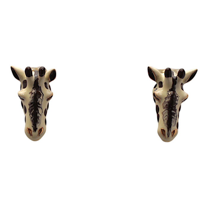 Micro Enameled Giraffe Earrings