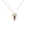 Micro Enameled Giraffe Pendent Necklace