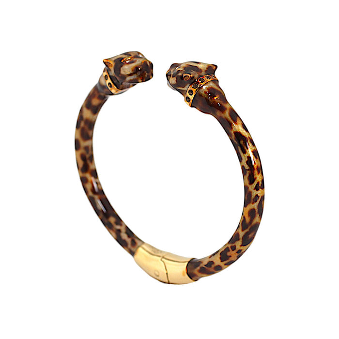 Micro Jaguar Cuff Bracelet in Enamel