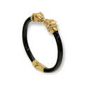 BRACCIALE PANTERA NERA TESTA ORO