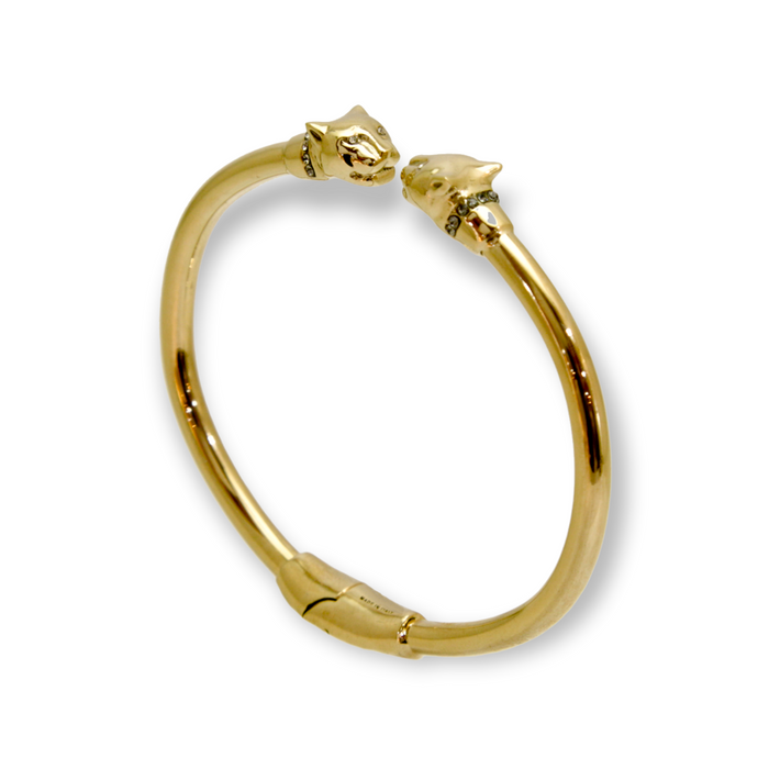 Micro Panther Cuff Bracelet Gold Plated