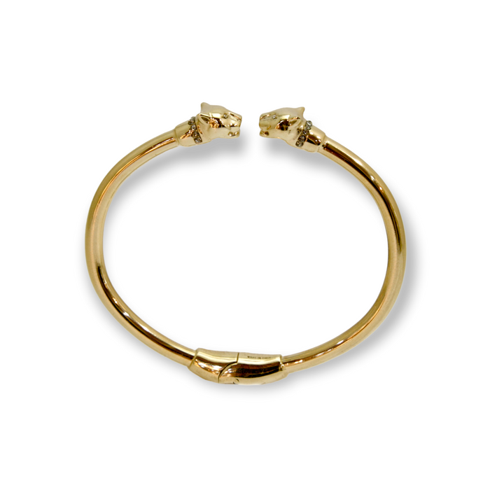 Micro Panther Cuff Bracelet Gold Plated
