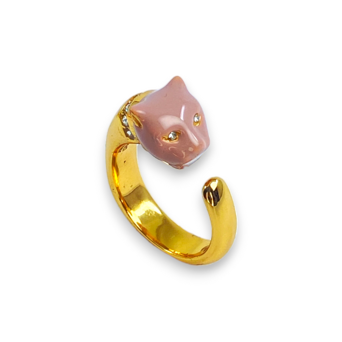 Micro Panther Ring With Nude Color Head
