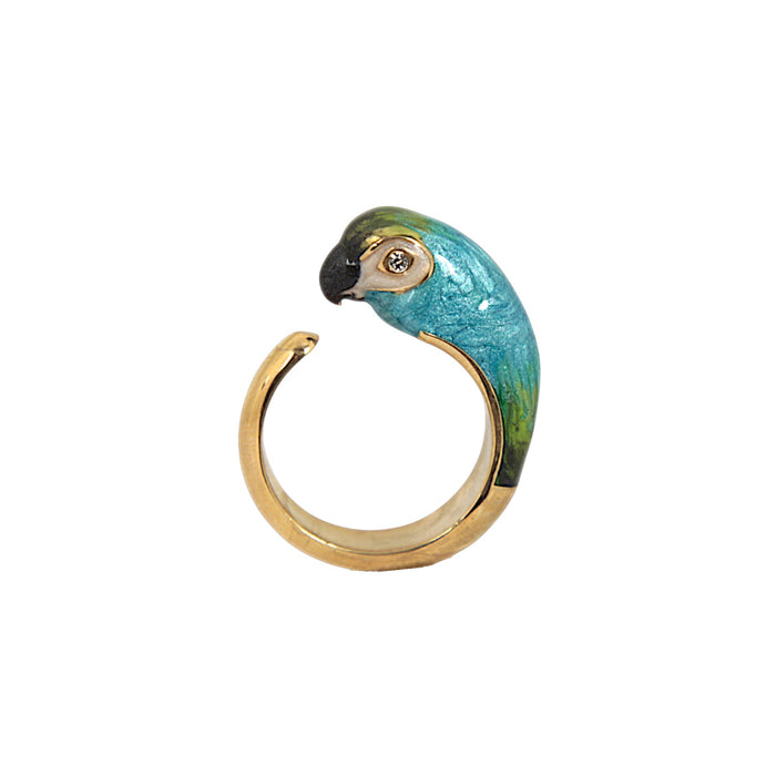 Micro Parrot Ring Blue