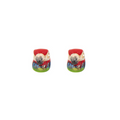 Micro Red Parrot Earrings