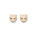 Micro White Panther Earrings