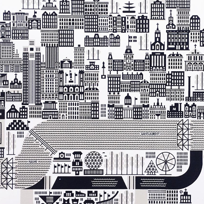 MONTREAL IN 1967, 24" x 24" — by Raymond Biesinger
