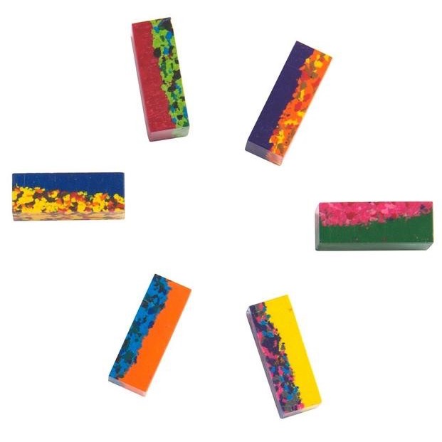 MULTI-COLOURED COLOURING WAX BLOCKS (set of 6) — by Moulin Roty