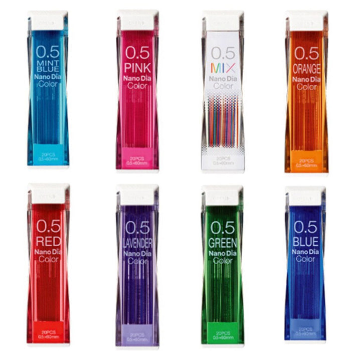 NANO DIA 0.5 mm LEAD REFILLS - MULTIPLE COLORS — by Uni