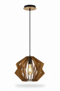 Natural Wood Dining Lamp 5024 – Organic Wood Dining Pendant for Dining Rooms | Warm Crafted Wood Dining Table Light for Rustic Scandinavian & Biophilic Interiors