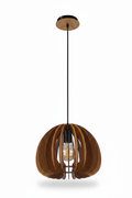 Natural Wood Dining Lamp 5025 – Crafted Wood Dining Pendant for Dining Rooms | Warm Even-Light Wood Dining Table Light for Rustic Scandinavian & Natural Interiors