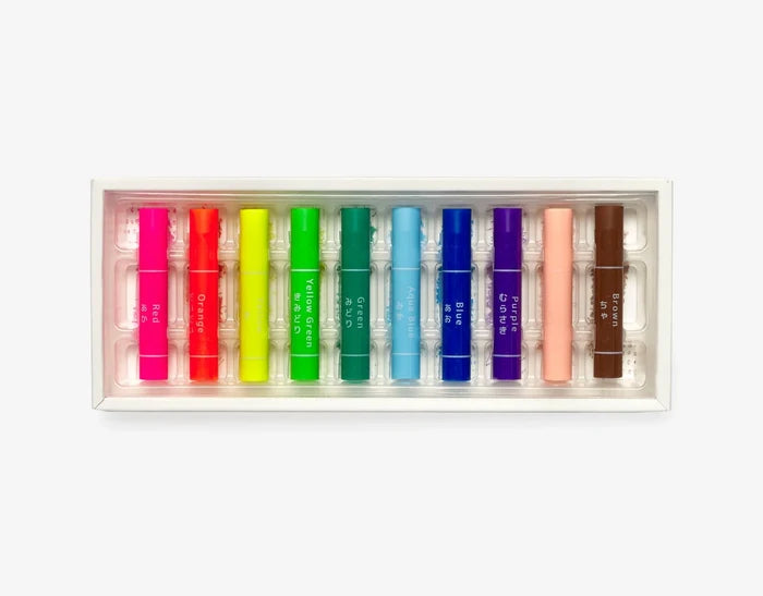 NEON CRAYON (10 COLORS) — by Kokuyo