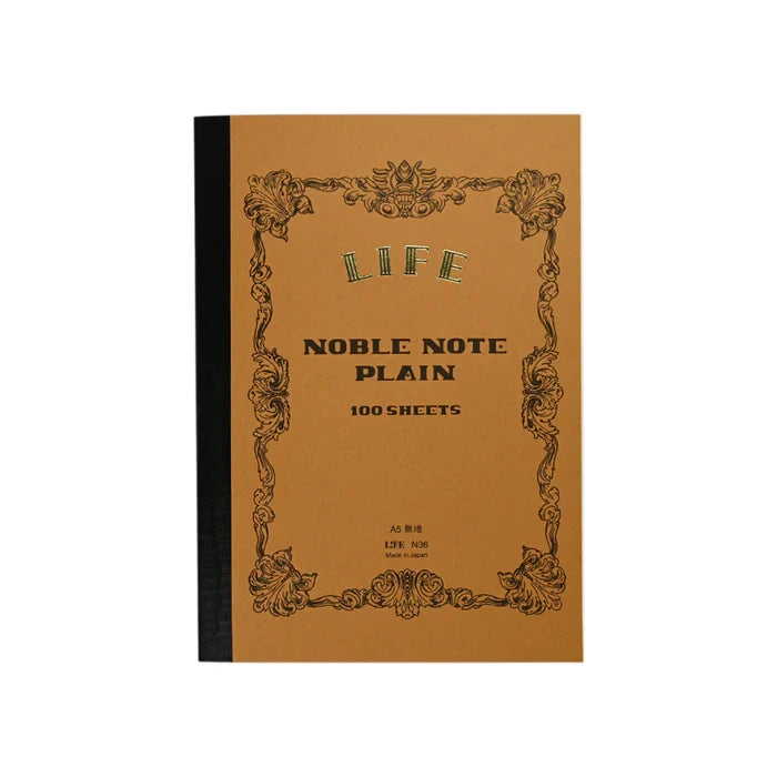 NOBLE NOTEBOOK PLAIN BROWN (Multiple Sizes) — by LIFE