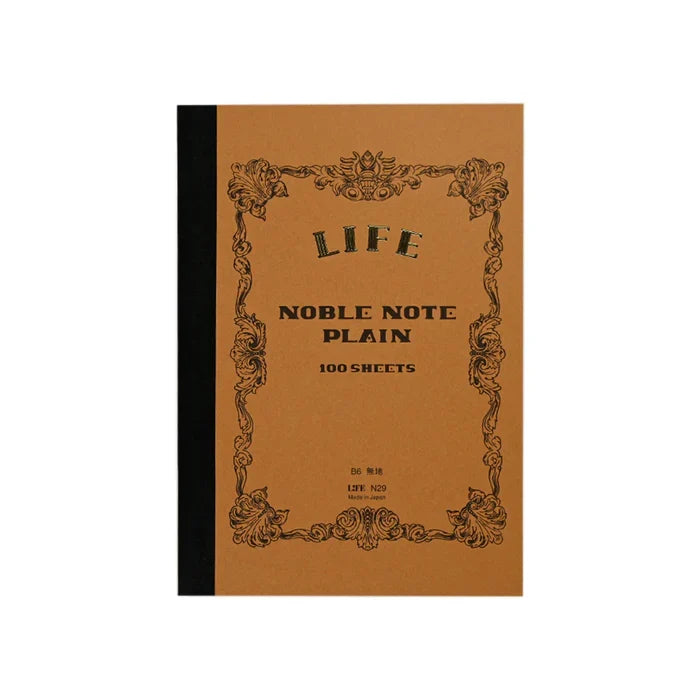 NOBLE NOTEBOOK PLAIN BROWN (Multiple Sizes) — by LIFE