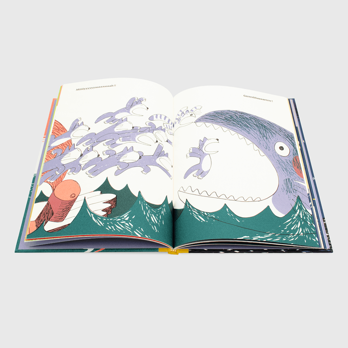 ONZE CHATONS ET UN POISSON — by Noboru Baba