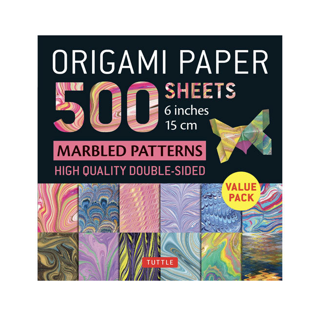 ORIGAMI PAPER 500 MARBLED PATTERNS 6x6" — by Tuttle