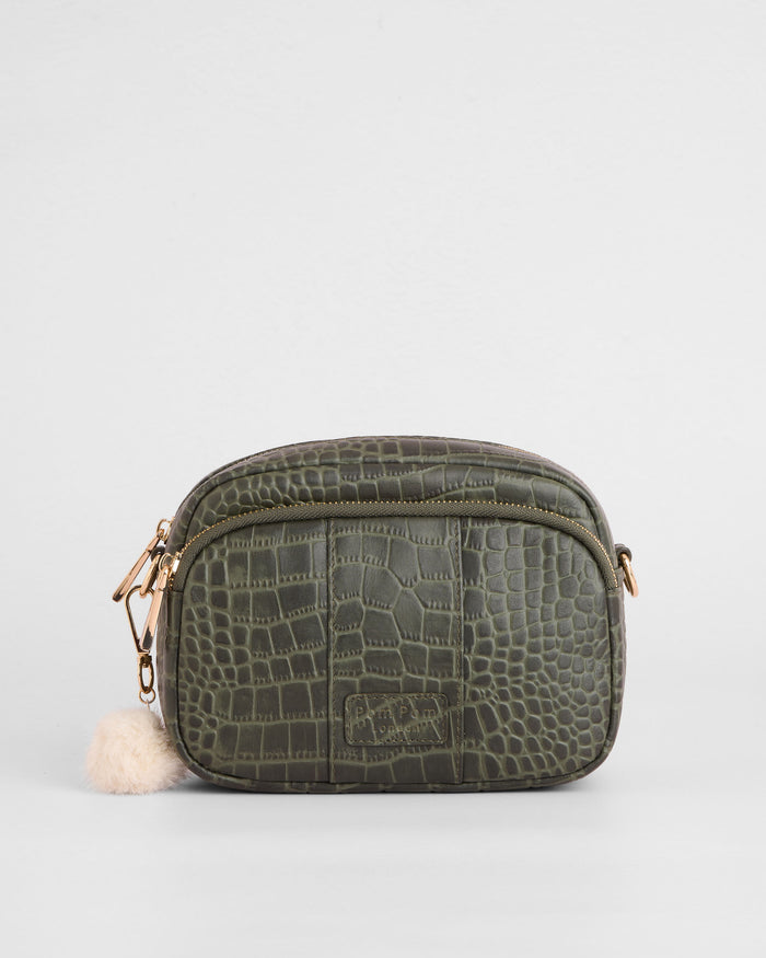 Original Bag Croc Herb Green & Accessories-Pom Pom London