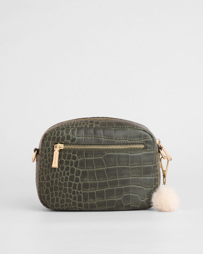 Original Bag Croc Herb Green & Accessories-Pom Pom London