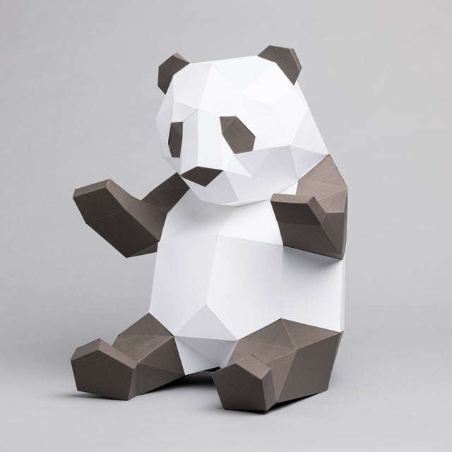 PANDA BEAR PAPER MODEL (pre-cut, pre-marked) — by SOFS design