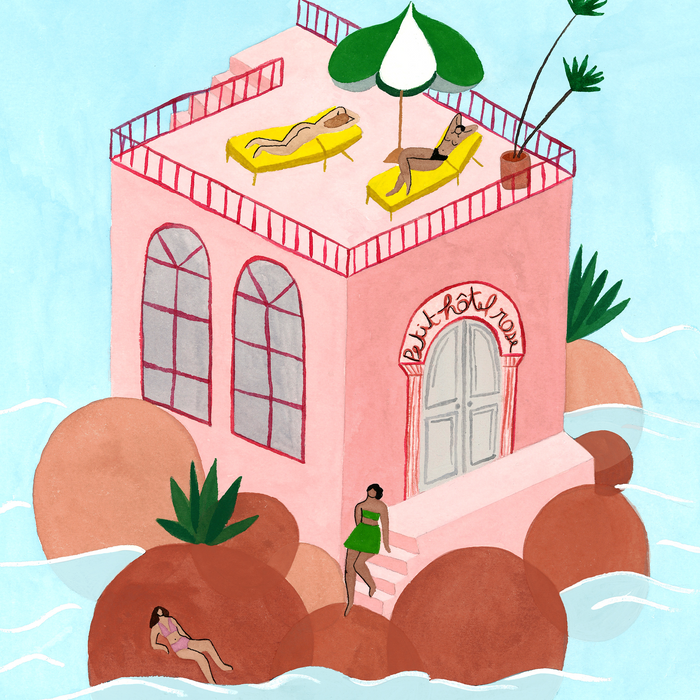PETIT HÔTEL ROSE, 8" X 10" — by Isabelle Feliu