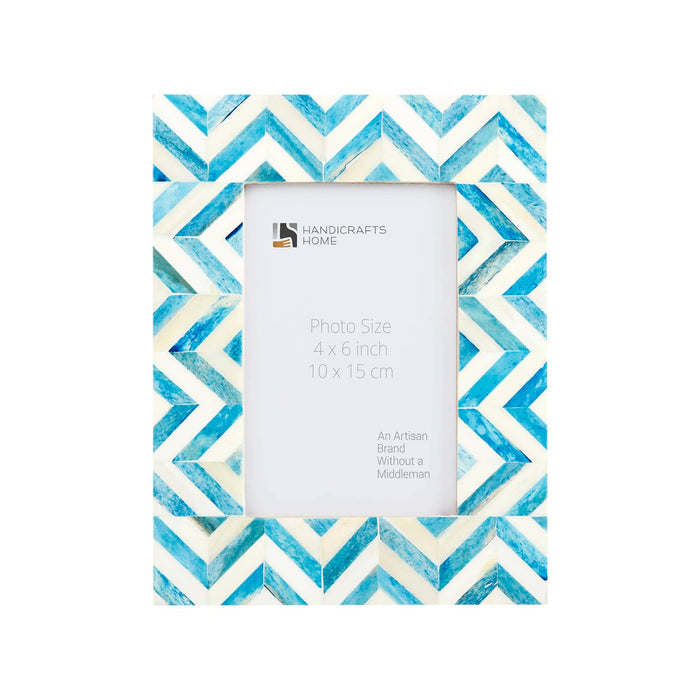 Picture Frame Zig Zag Herringbone, 4x6, 4 Colors: Blue