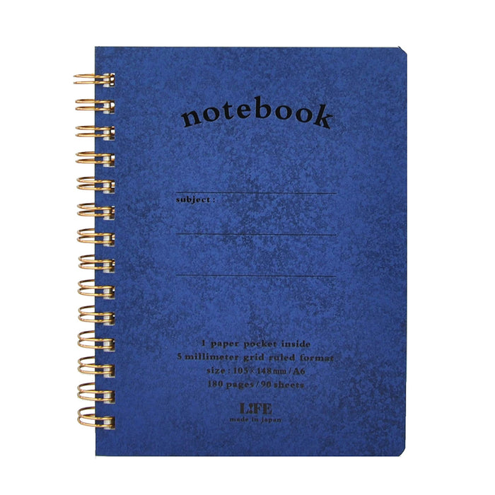 POCKET GRID NOTEBOOK BLUE — by LIFE