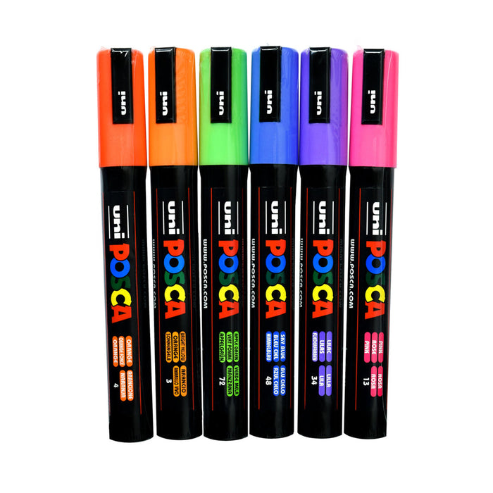 POSCA PC-5M — SURF (SET OF 6) — by UNI Mitsubishi pencil