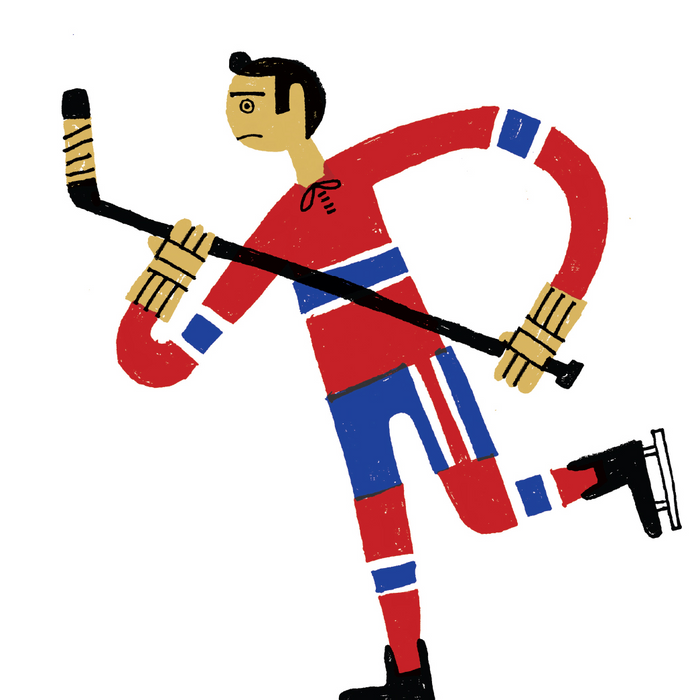 Poster HOCKEY, 8" X 10" — by Benoit Tardif