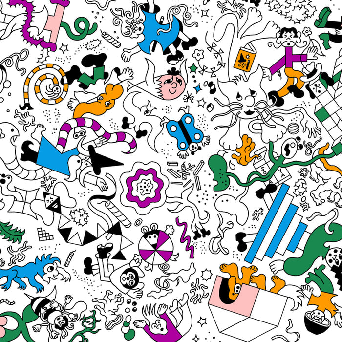 PSYCHEDELIQUE –  Giant Colouring Poster, 60 x 36" — by Mathieu Labrecque