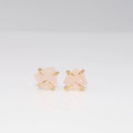 Raw Prong Earring: Aquamarine
