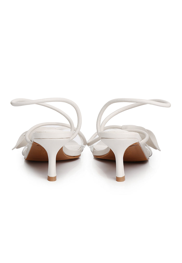 Romy Floral Strappy Heels (Beige)