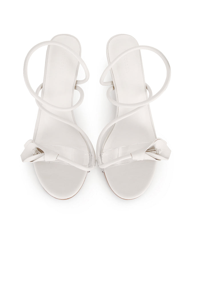 Romy Floral Strappy Heels (Beige)