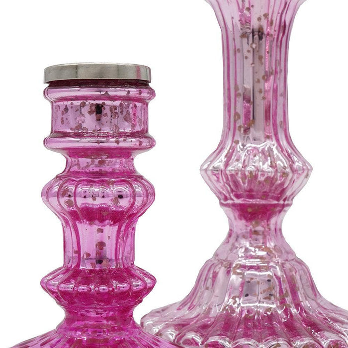 S/3 Luminary Treasures Candle Holders - Pink