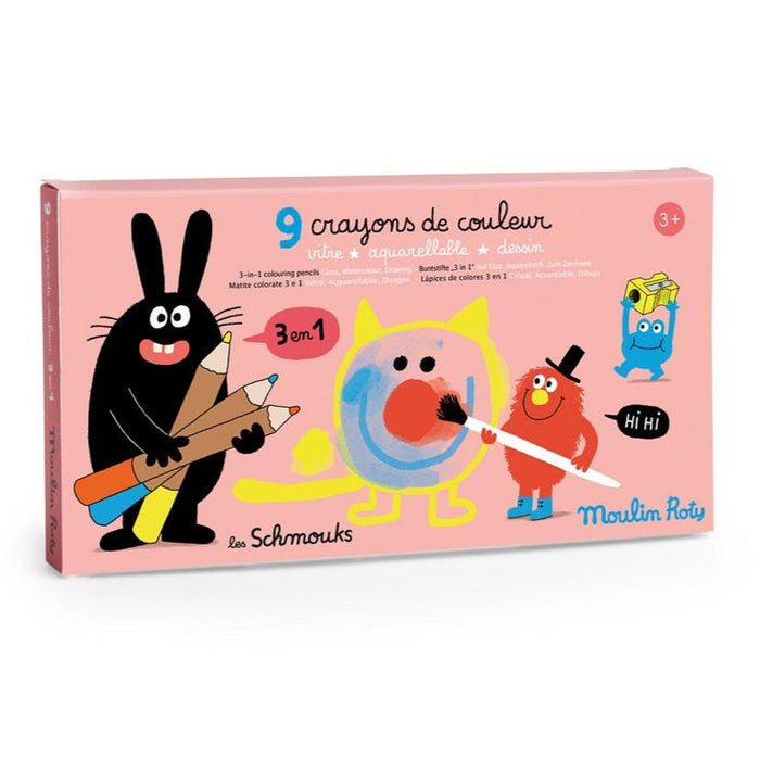 SCHMOUKS - 3-in-1 Colouring Pencils — by Moulin Roty