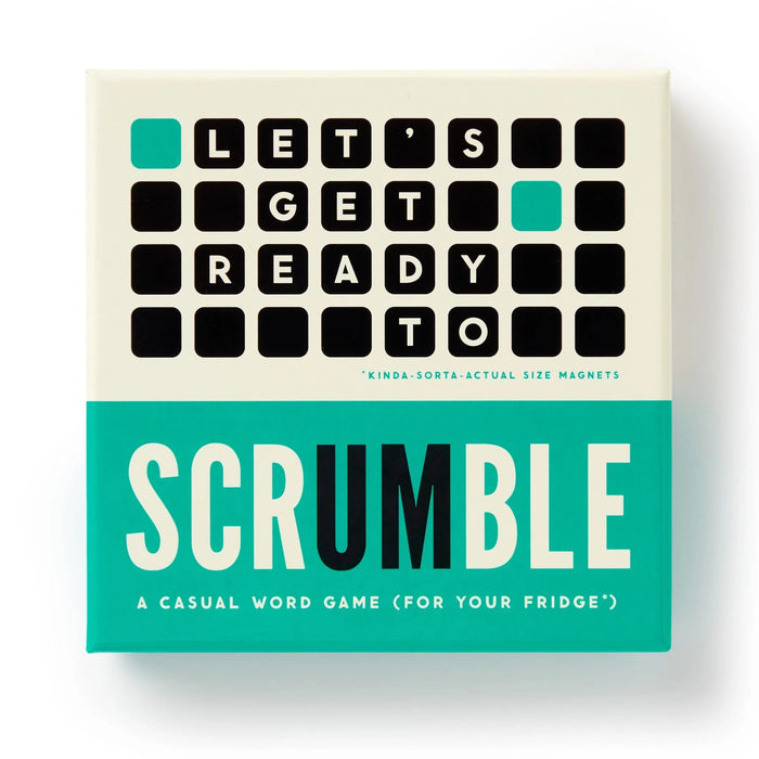 SCRUMBLE MAGNETIC FRIDGE GAME, un jeu de mots aimanté pour votre réfrigérateur — by Brass Monkey Goods