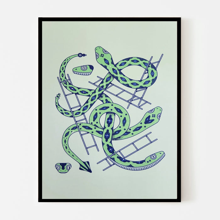 SERPENTS ET ÉCHELLES, 18" X 24" — by Simon L’Archevêque