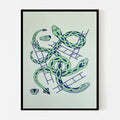 SERPENTS ET ÉCHELLES, 18" X 24" — by Simon L’Archevêque