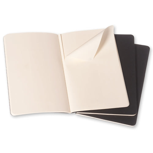 SET OF 3 BLACK CAHIER JOURNAL (Different sizes + styles) — by Moleskine