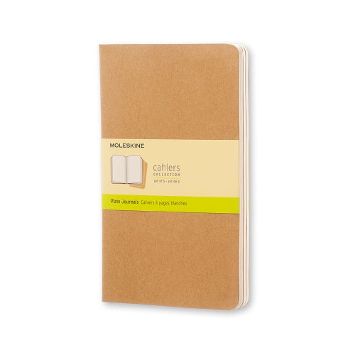 SET OF 3 CAHIER JOURNAL KRAFT (Different sizes + styles) — by Moleskine