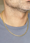 Silver Chain - Mens Gold Chain / Barrel Chain / 4 MM