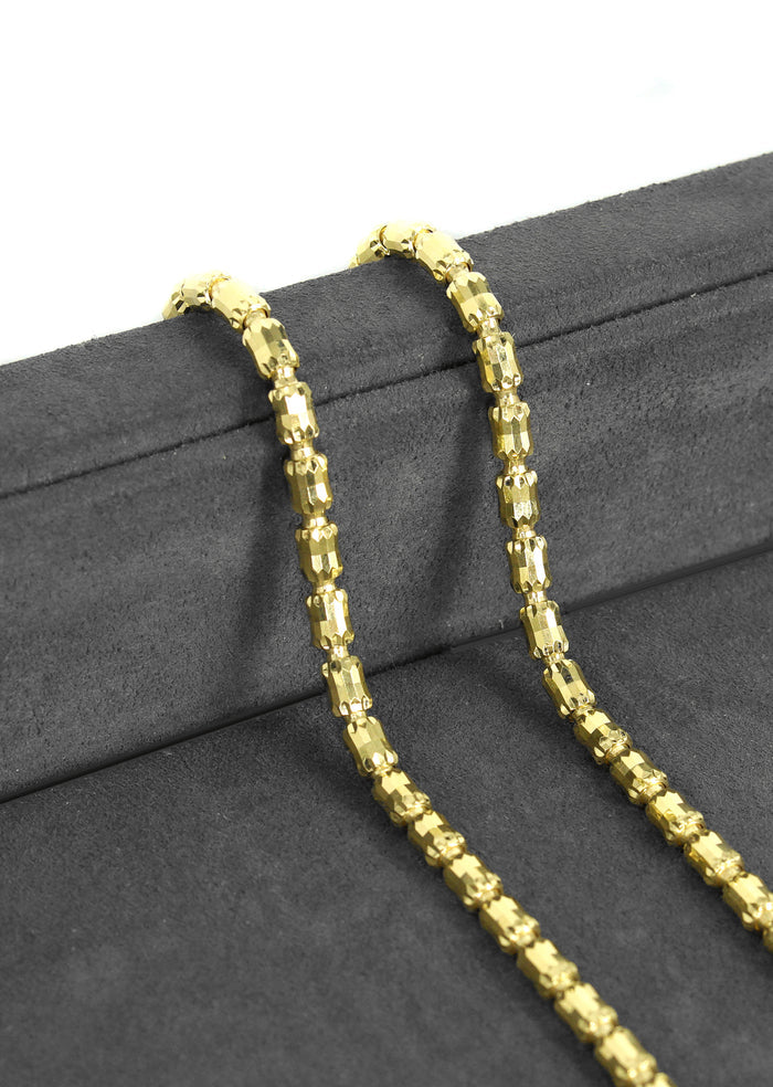 Silver Chain - Mens Gold Chain / Barrel Chain / 4 MM