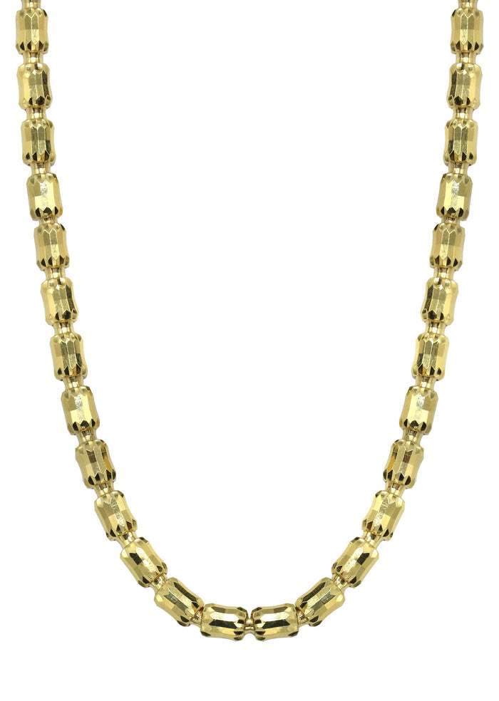 Silver Chain - Mens Gold Chain / Barrel Chain