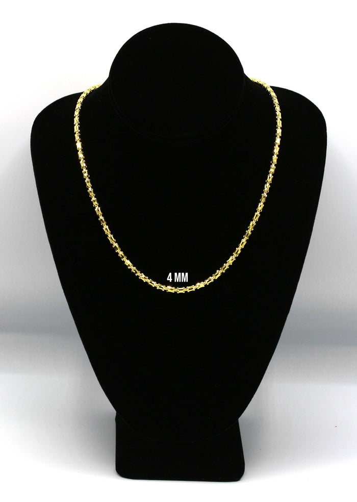 Silver Chain - Mens Gold Chain / Barrel Chain