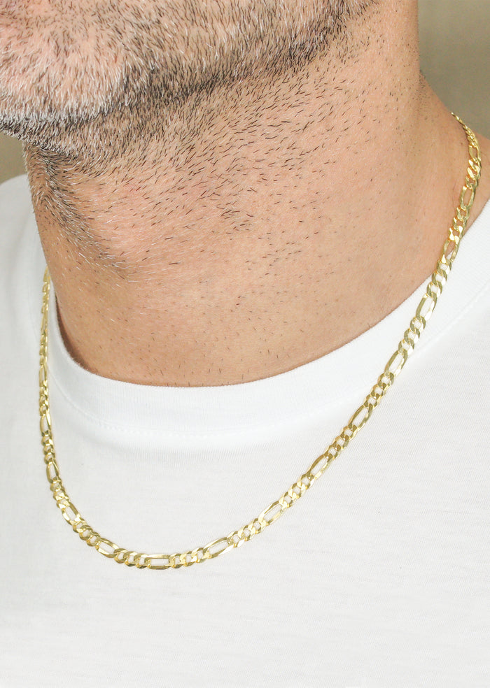 Silver Chain - Mens Gold Chain / Figaro Chain / 5 MM