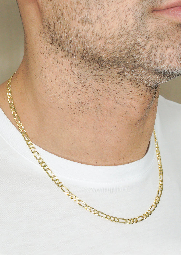 Silver Chain - Mens Gold Chain / Figaro Chain / 5 MM