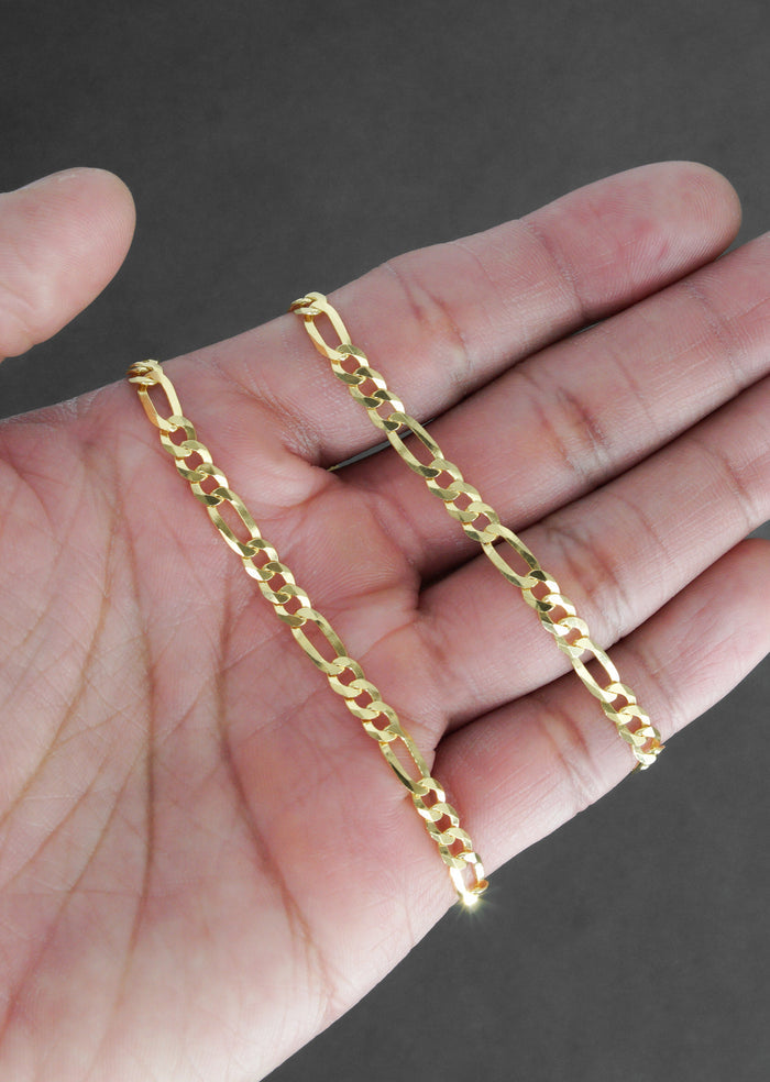 Silver Chain - Mens Gold Chain / Figaro Chain / 5 MM