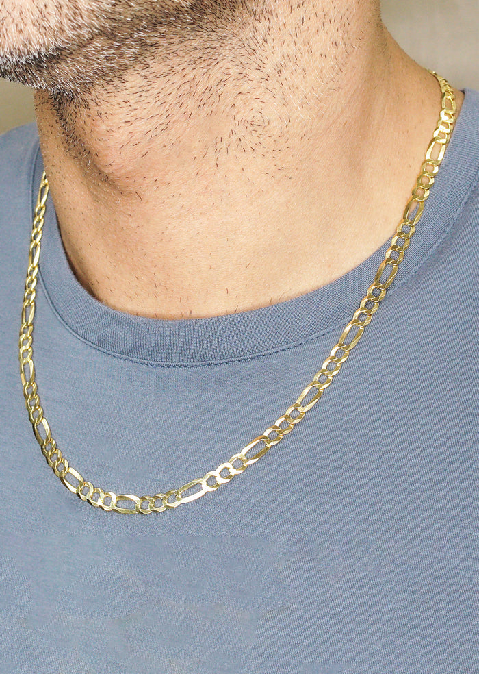 Silver Chain - Mens Gold Chain / Figaro Chain / 5.6 MM